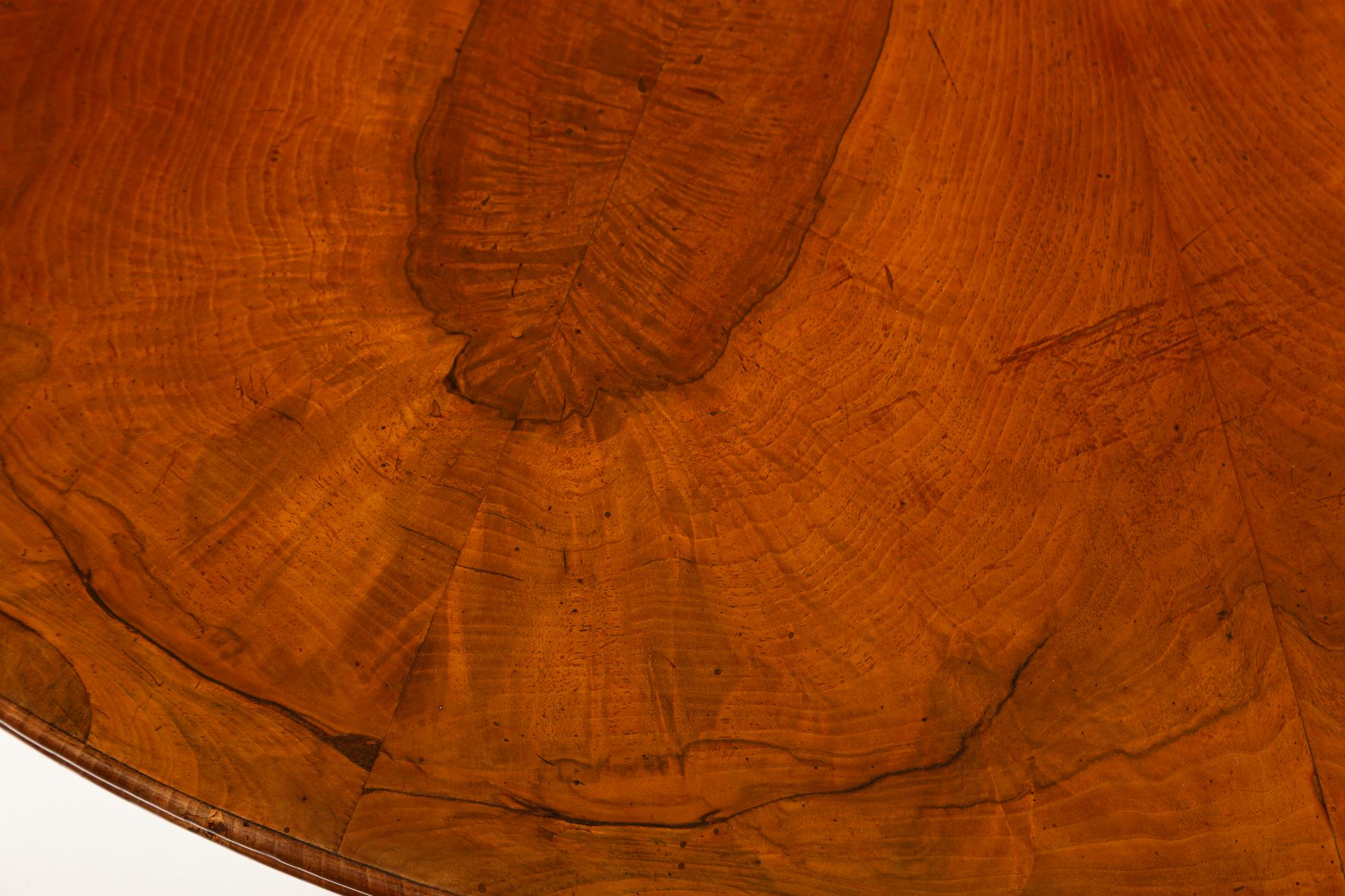 19th Century Neoclassical Biedermeier Round Center Table In Good Condition For Sale In Westport, CT