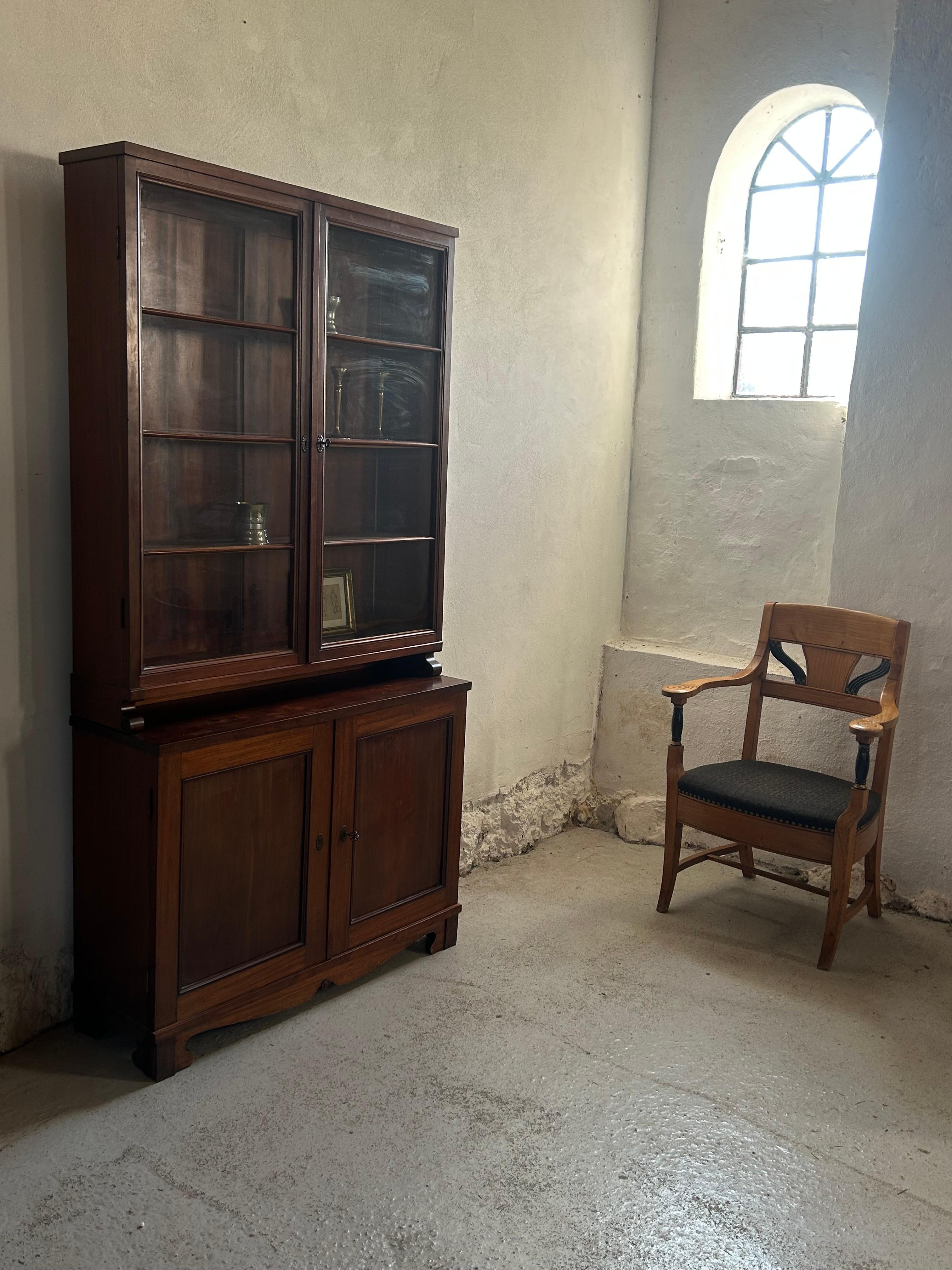 Fait main Bibliothèque néoclassique du 19e siècle par l'Artiste Jørgen Roed, Danemark 1850's en vente