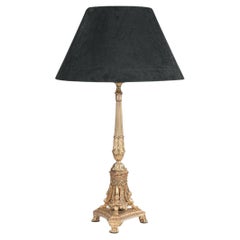 19th Century Neoclassical Brass Table Lamp