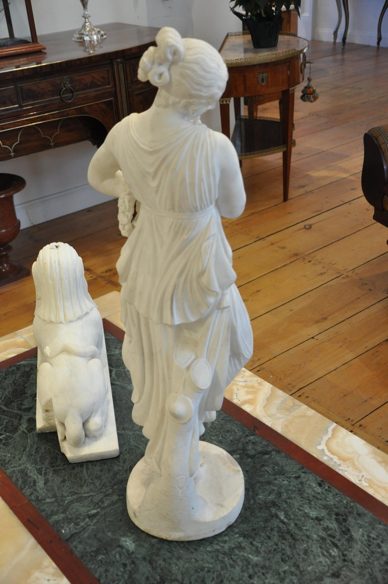 19th Century Neoclassical Carved Marble Statue of Canova's Dancing Woman For Sale 1