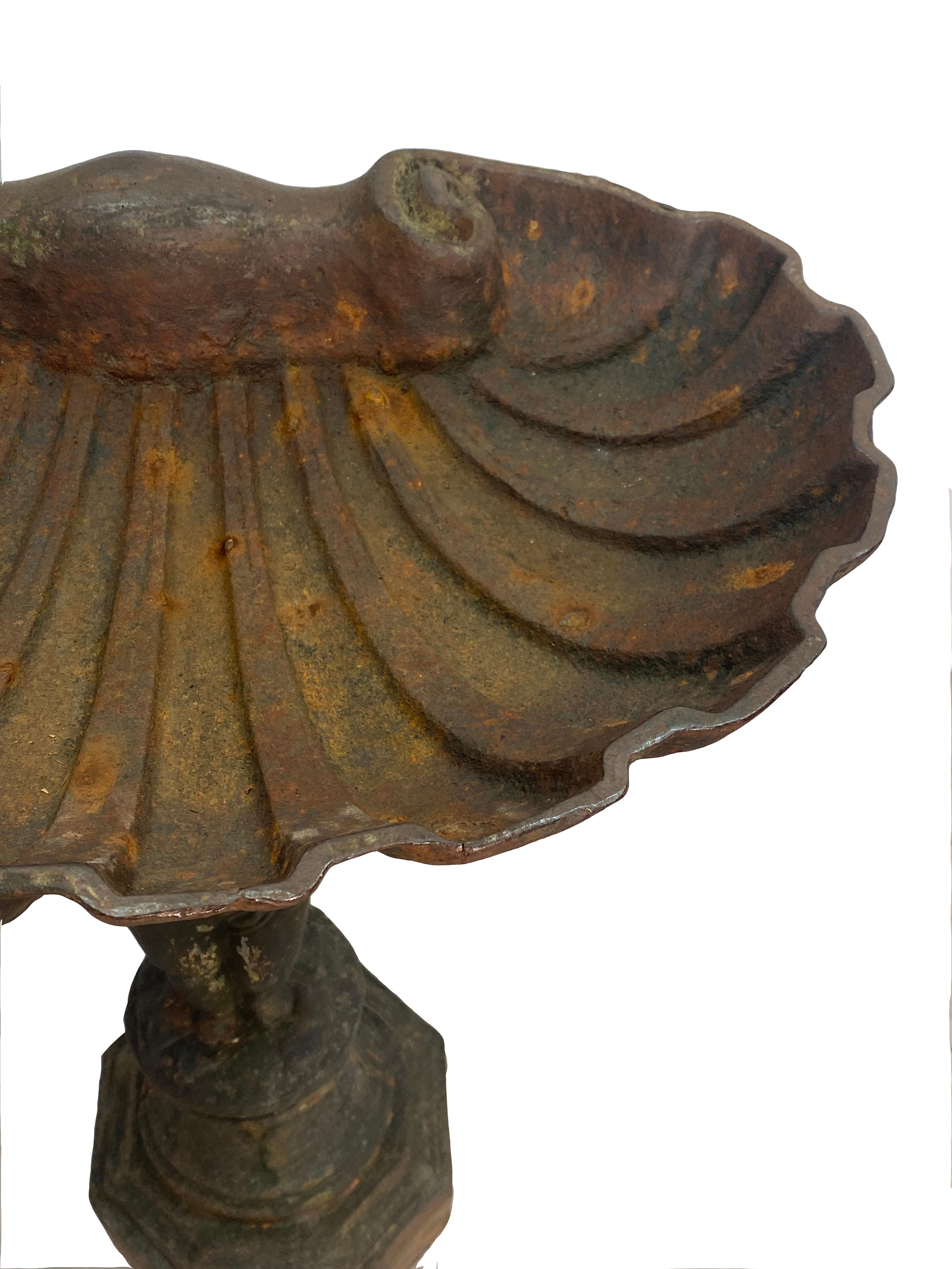19th Century Neoclassical Cast Iron Bird Bath Garden Ornament 3