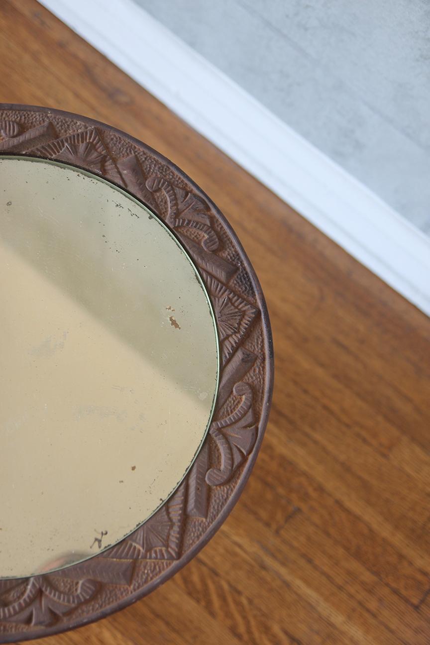Table de pub néoclassique du 19ème siècle avec plateau en miroir en vente 3