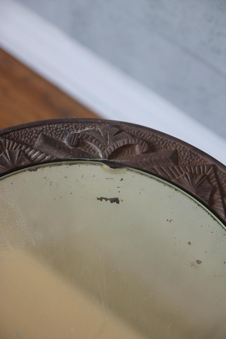 Table de pub néoclassique du 19ème siècle avec plateau en miroir en vente 6