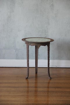 19th Century Neoclassical Cast Iron Mirror Top English Pub Table