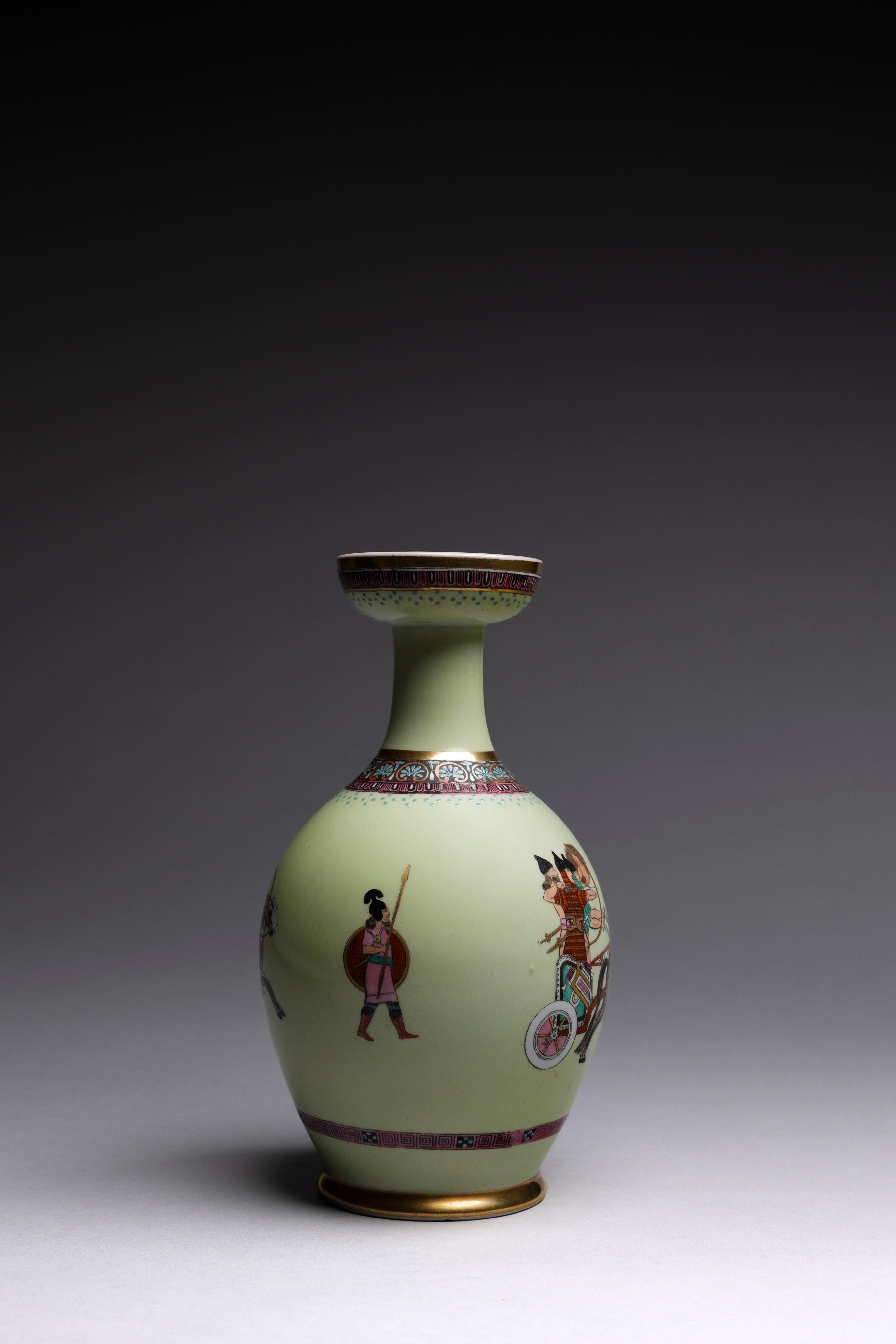 Neoklassische Celadon-Vase aus dem 19. (Neoklassisches Revival) im Angebot