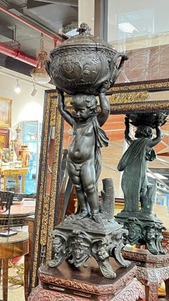 19. Jahrhundert Neoklassische Cherub Figurative Bronze Brûle-parfum Parfüm Brenner