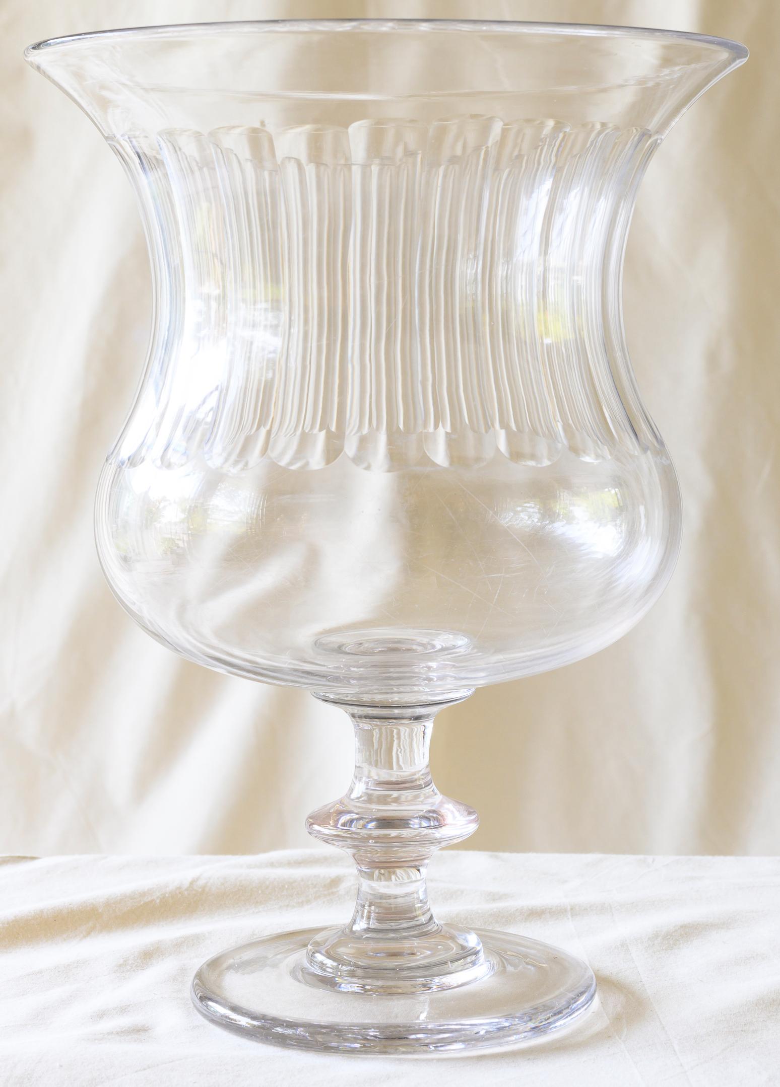 French 19th Century Neoclassical Crystal Baluster Urn