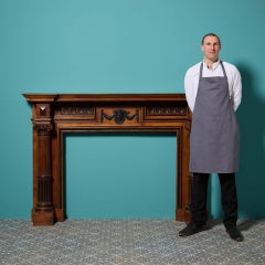 19th Century Neoclassical English Walnut Fire Surround