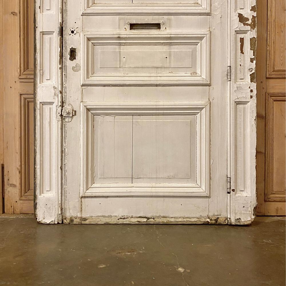 19th Century Neoclassical Exterior Door with Transom and Jamb For Sale 1