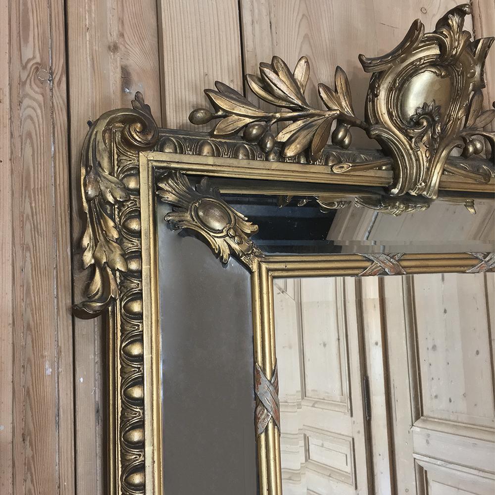 19th Century Neoclassical French Napoleon III Period Gilded Mirror 6