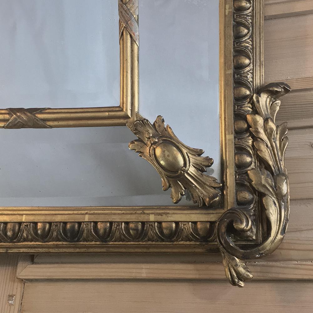 19th Century Neoclassical French Napoleon III Period Gilded Mirror 1
