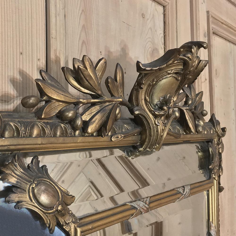 19th Century Neoclassical French Napoleon III Period Gilded Mirror 3