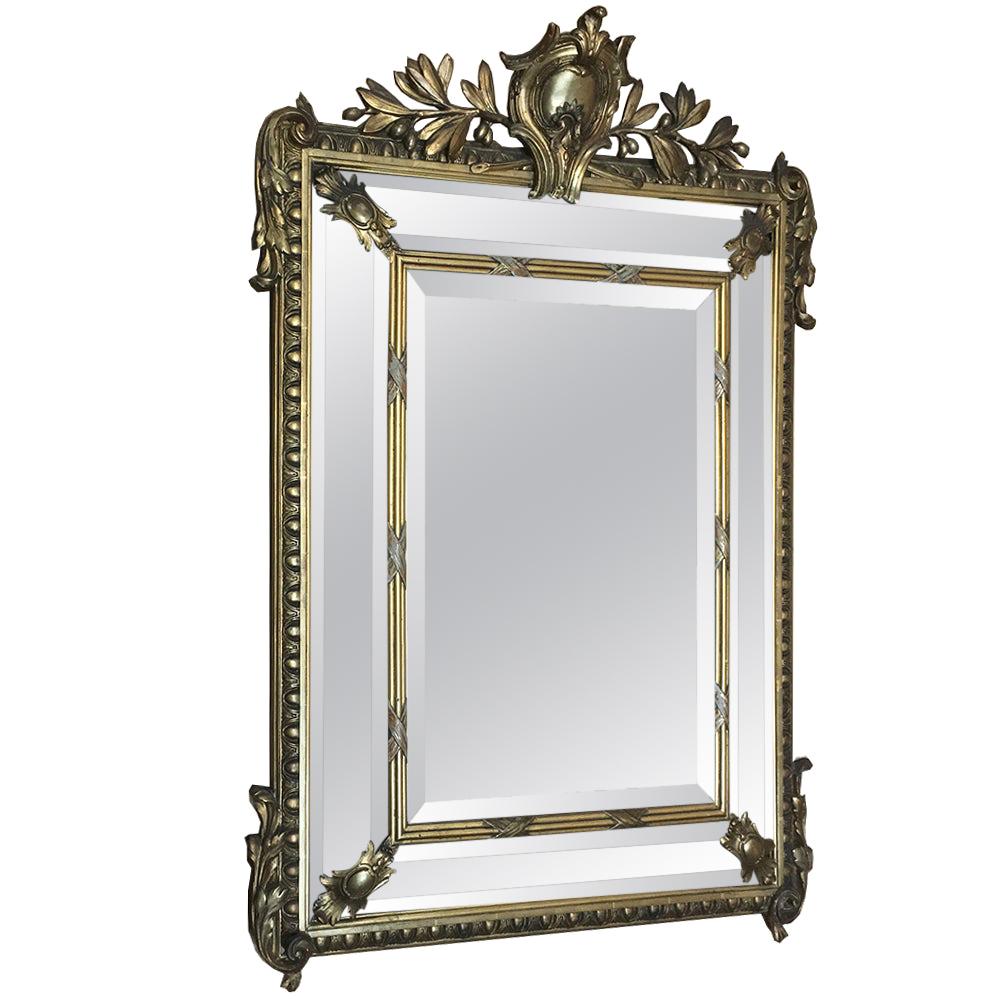19th Century Neoclassical French Napoleon III Period Gilded Mirror