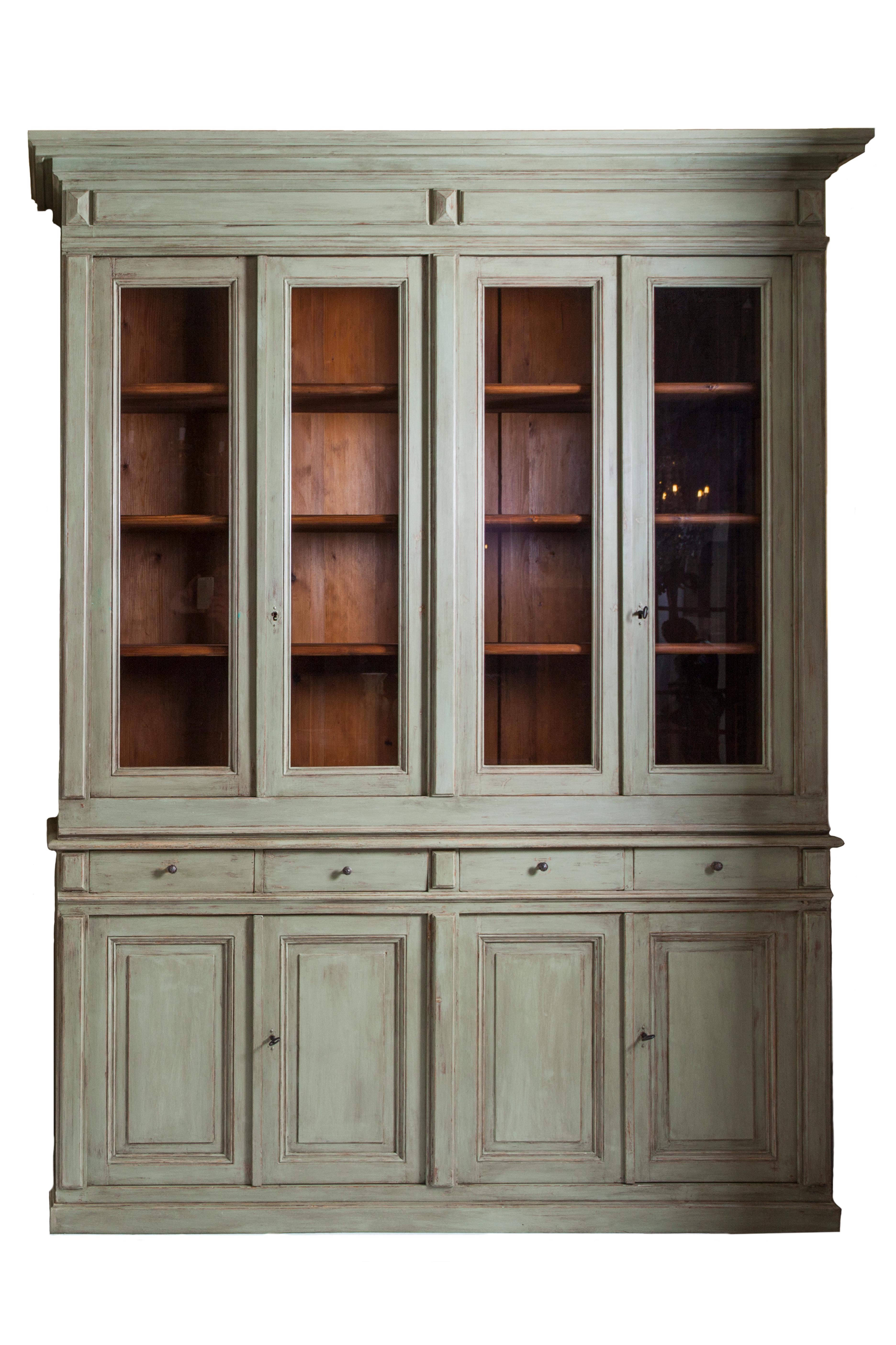 Neoclassical Revival 19th Century Neoclassical French Pinewood Pharmacy Bookcases