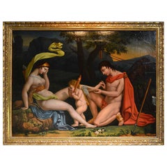 19th Century Neoclassical Gernre Painting in the Manner of JL David