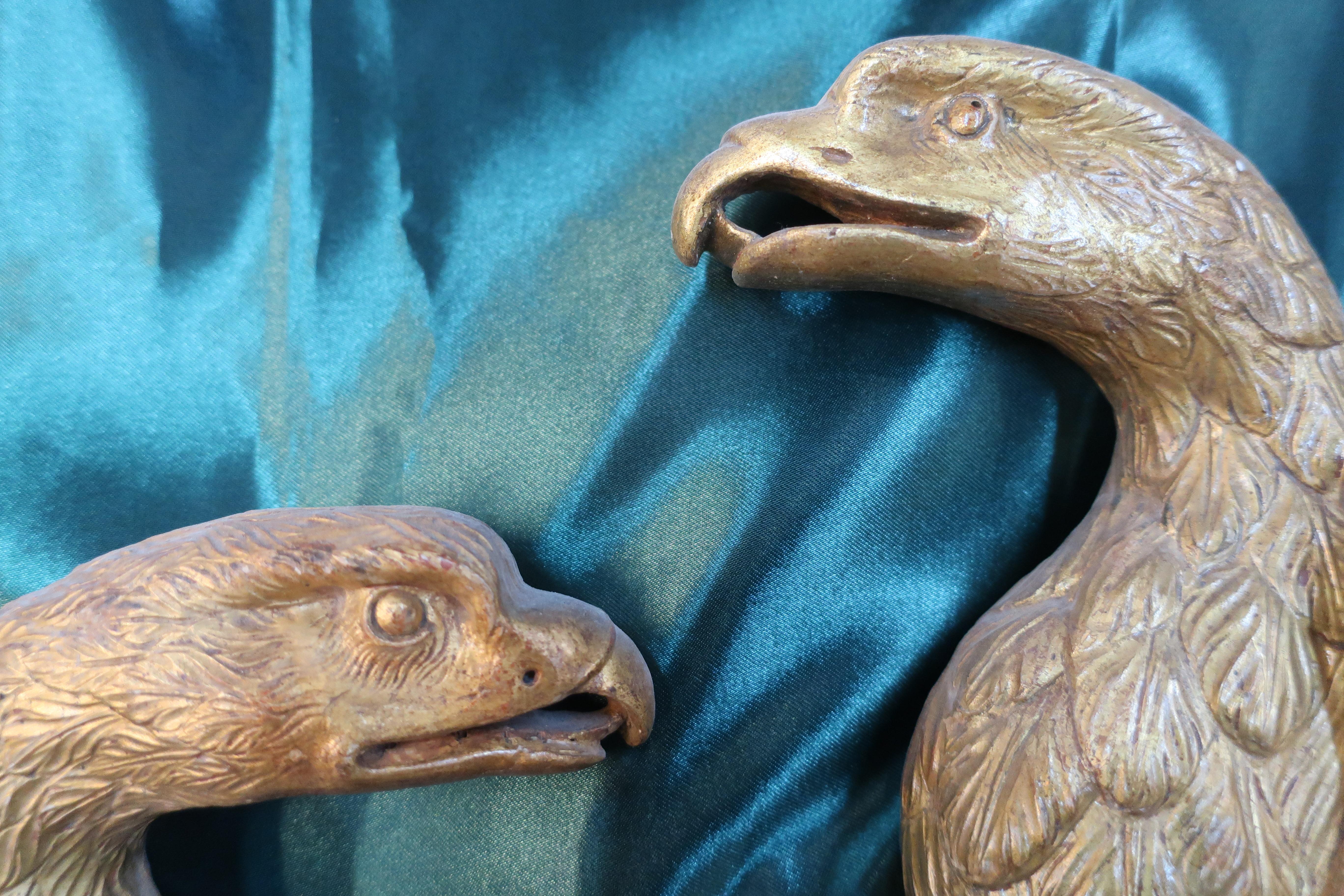 19th Century Pair of Eagles gilded in pure gold in Empire style 1804-1815 For Sale 6
