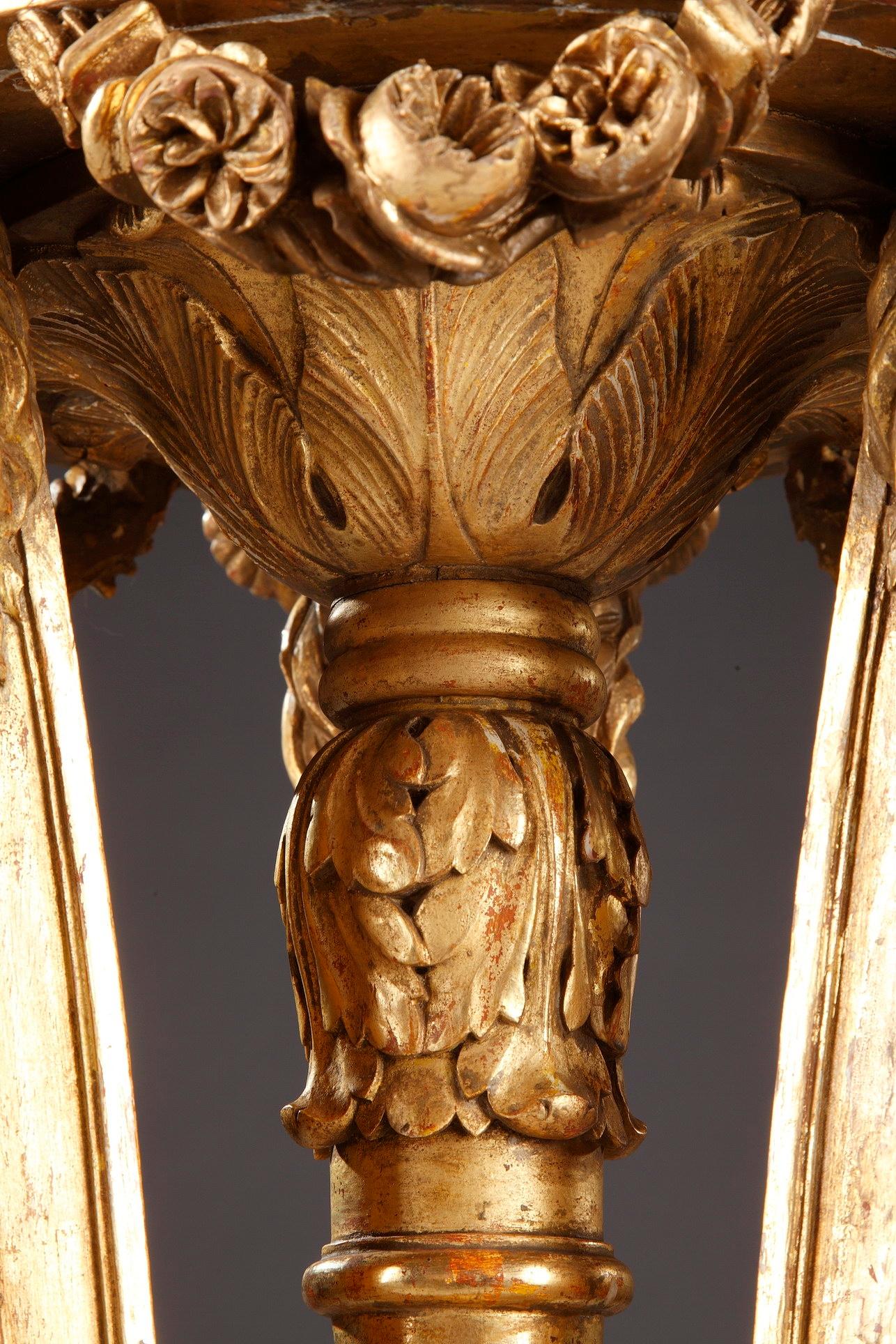 19th Century Neoclassical Giltwood Pedestal 6