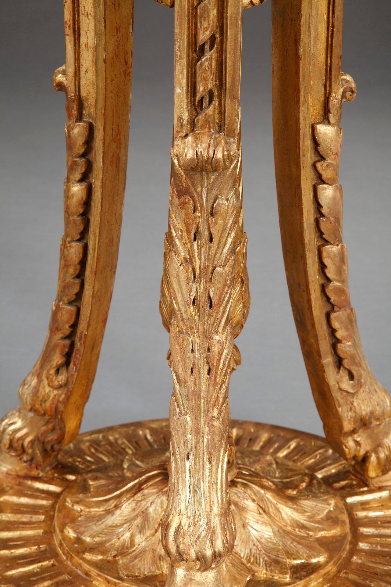 19th Century Neoclassical Giltwood Pedestal 8