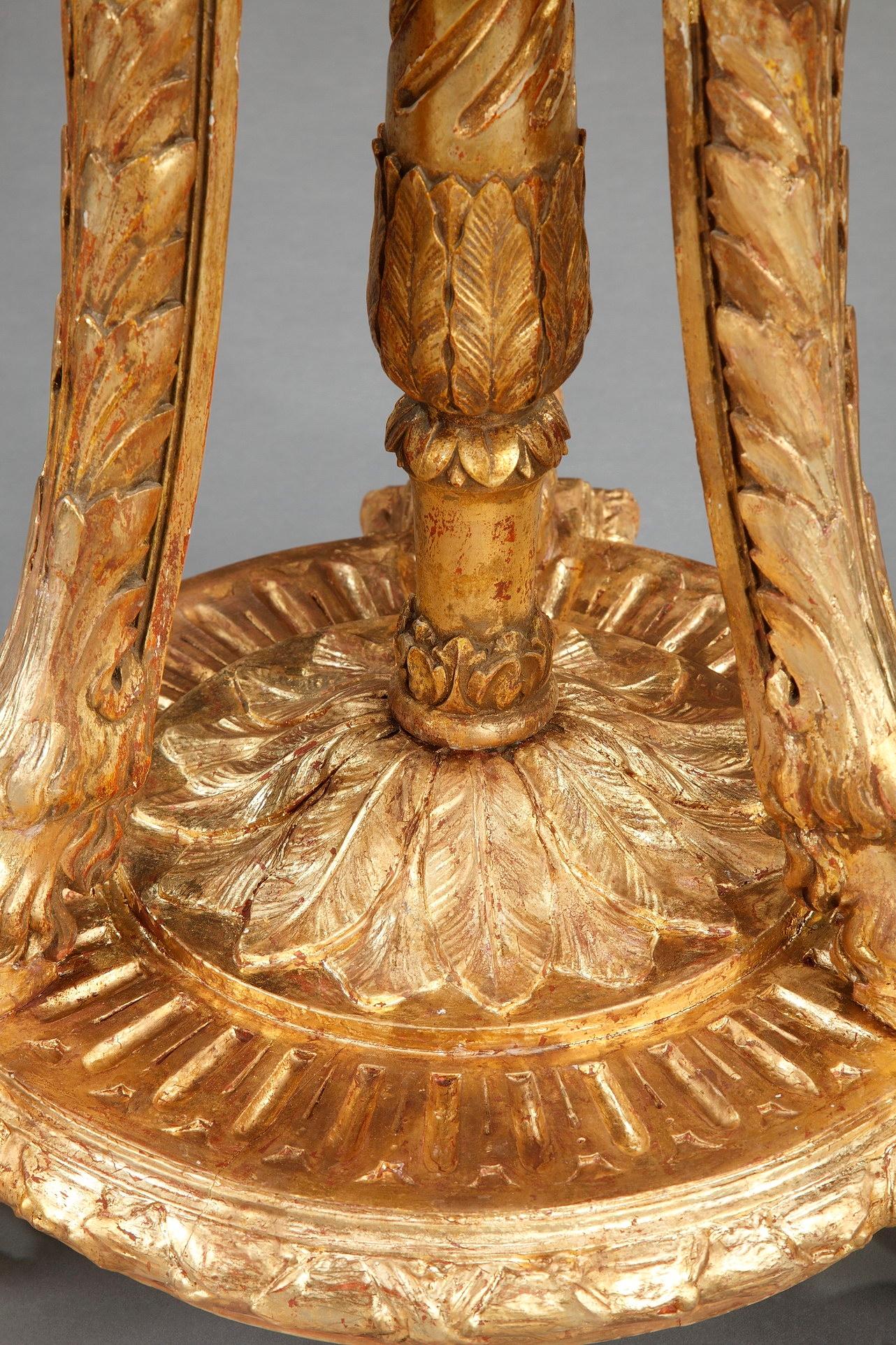 19th Century Neoclassical Giltwood Pedestal 9
