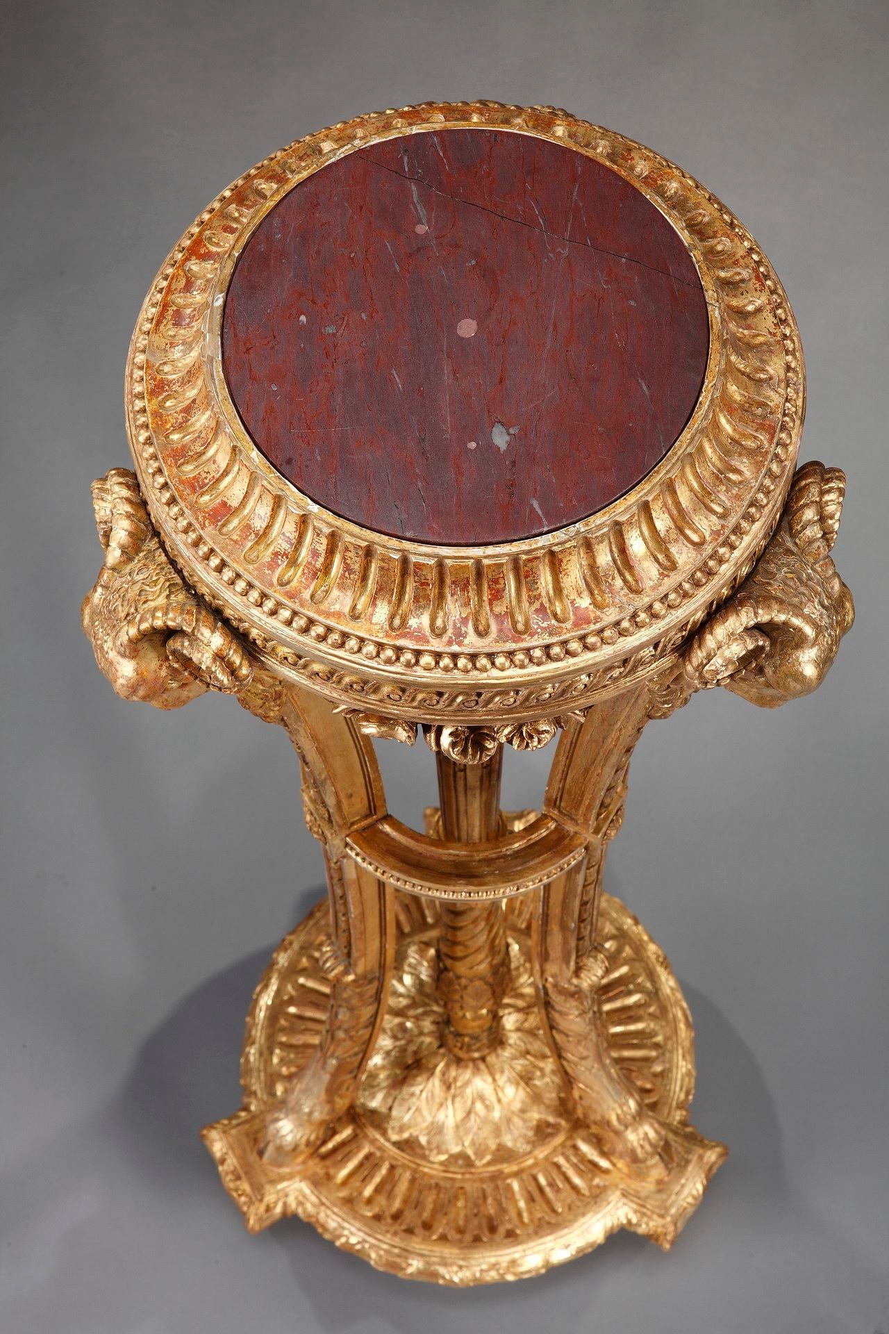 19th Century Neoclassical Giltwood Pedestal 11