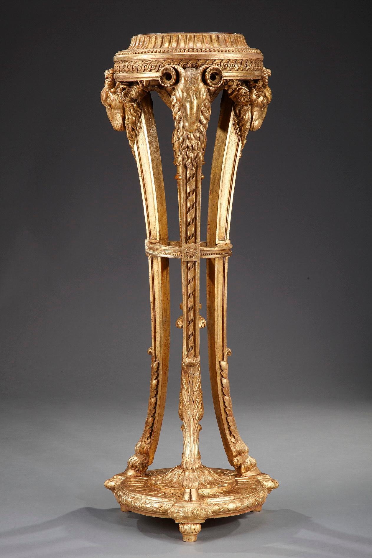 19th Century Neoclassical Giltwood Pedestal 12