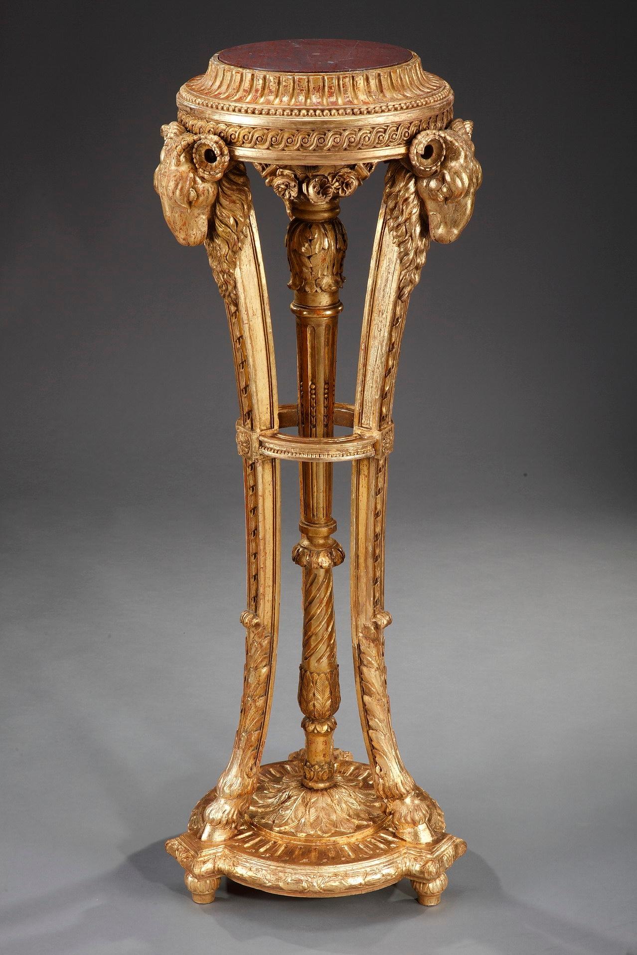 Neoclassical Revival 19th Century Neoclassical Giltwood Pedestal