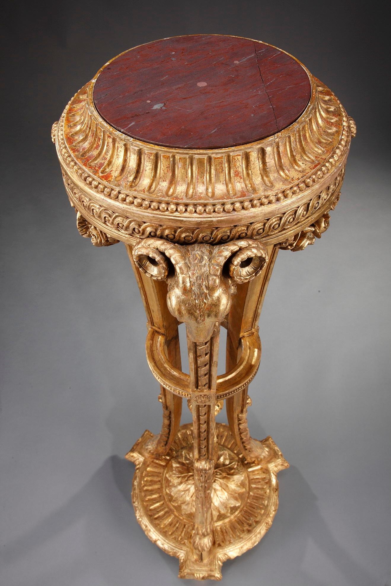 French 19th Century Neoclassical Giltwood Pedestal