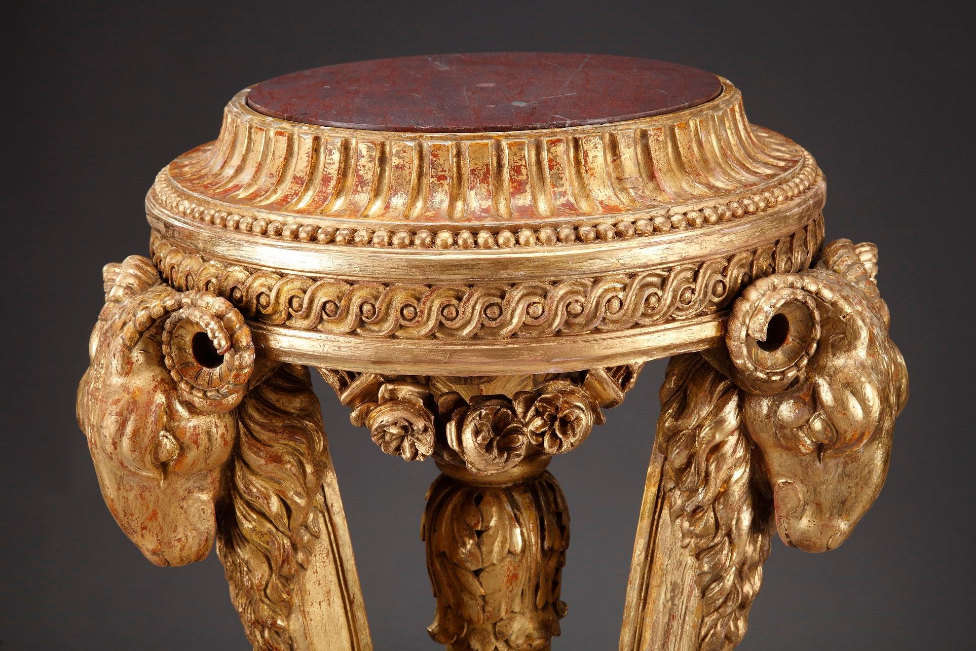 19th Century Neoclassical Giltwood Pedestal 1