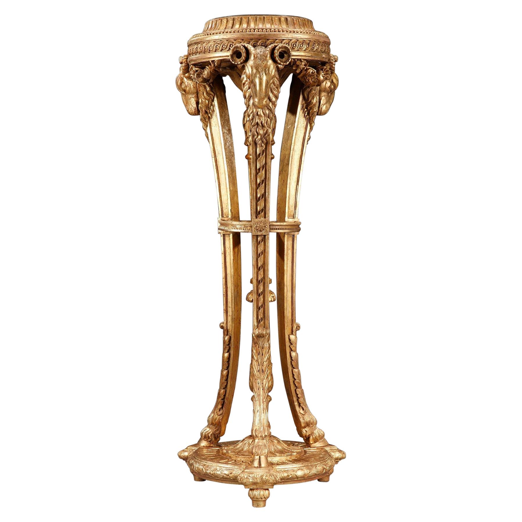 19th Century Neoclassical Giltwood Pedestal