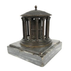 19th Century Neoclassical Grand Tour Bronze Model of the Temple of Vesta, Rome