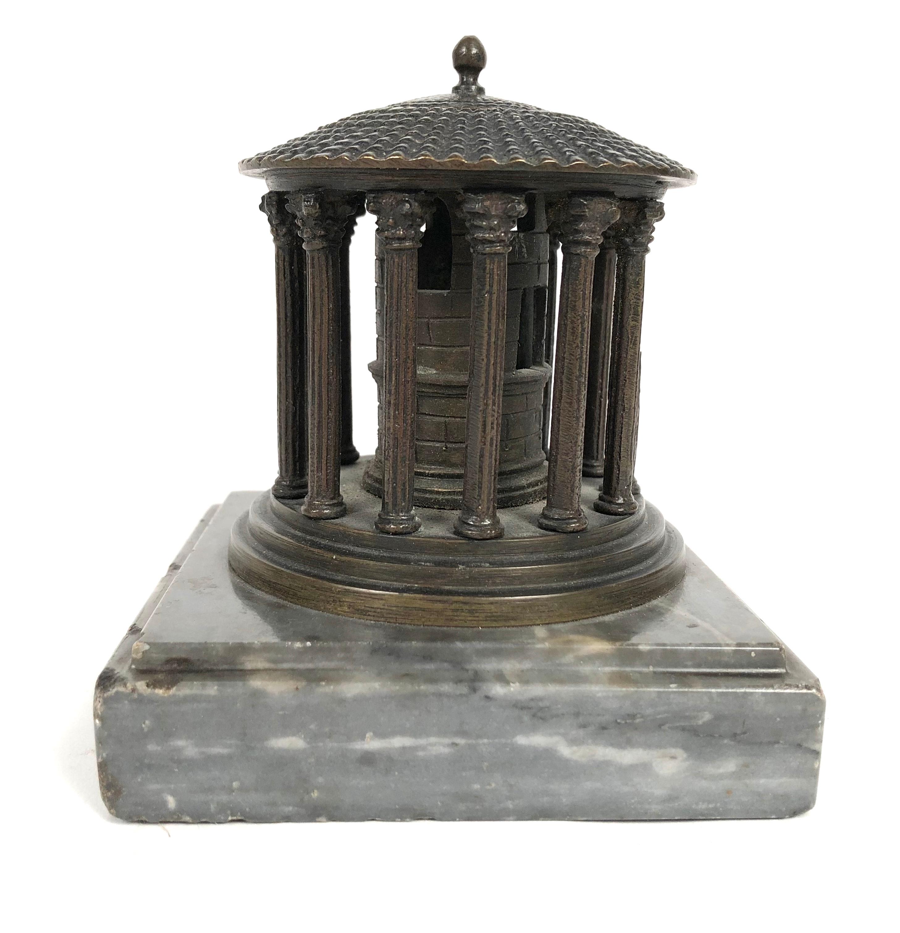 Italian 19th Century Neoclassical Grand Tour Bronze Model of the Temple of Vesta, Rome