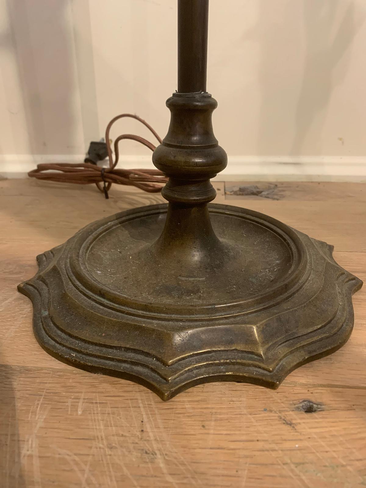 19th Century Neoclassical Grand Tour Style Bronze Whale Oil Floor Lamp For Sale 14