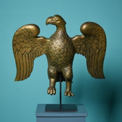 19th Century Neoclassical Hand Carved Giltwood Eagle