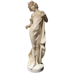 Sculpture italienne néoclassique de nymphes en marbre blanc du 19ème siècle