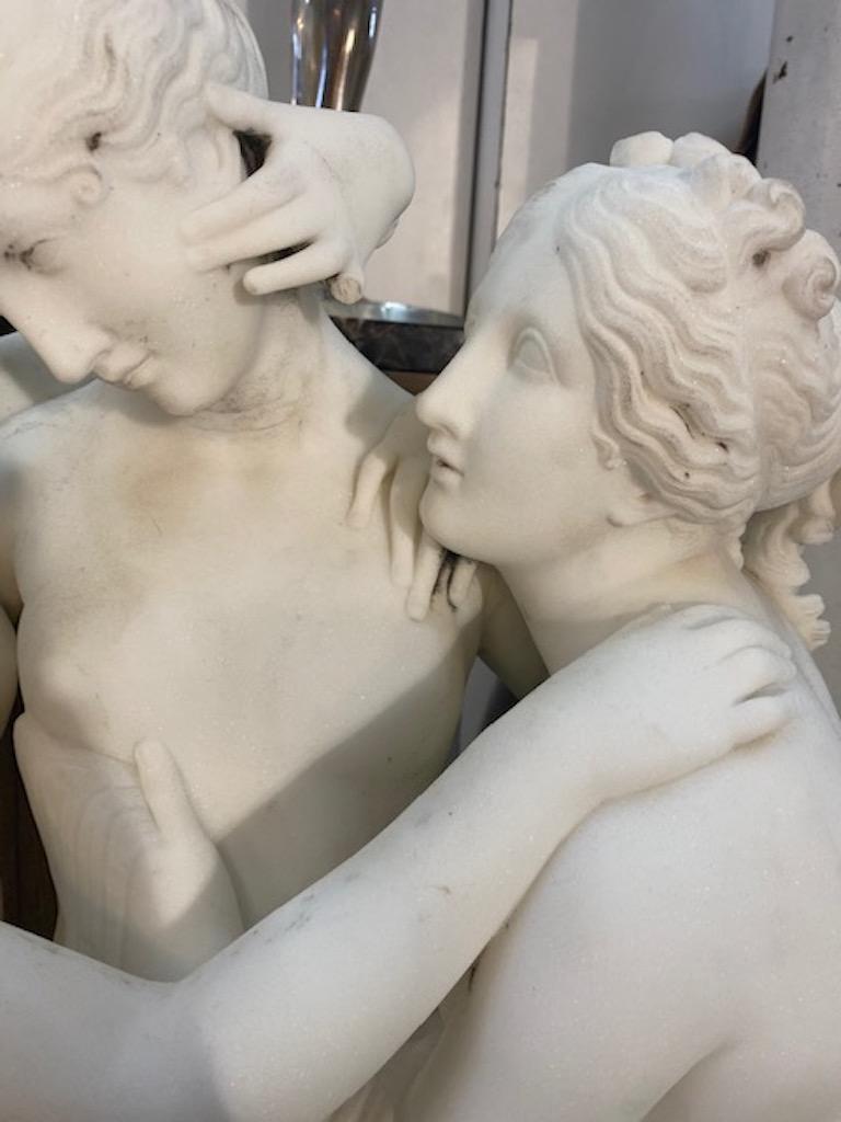 Italian 19th Century Neoclassical Marble Sculpture of the Three Graces after Canova For Sale