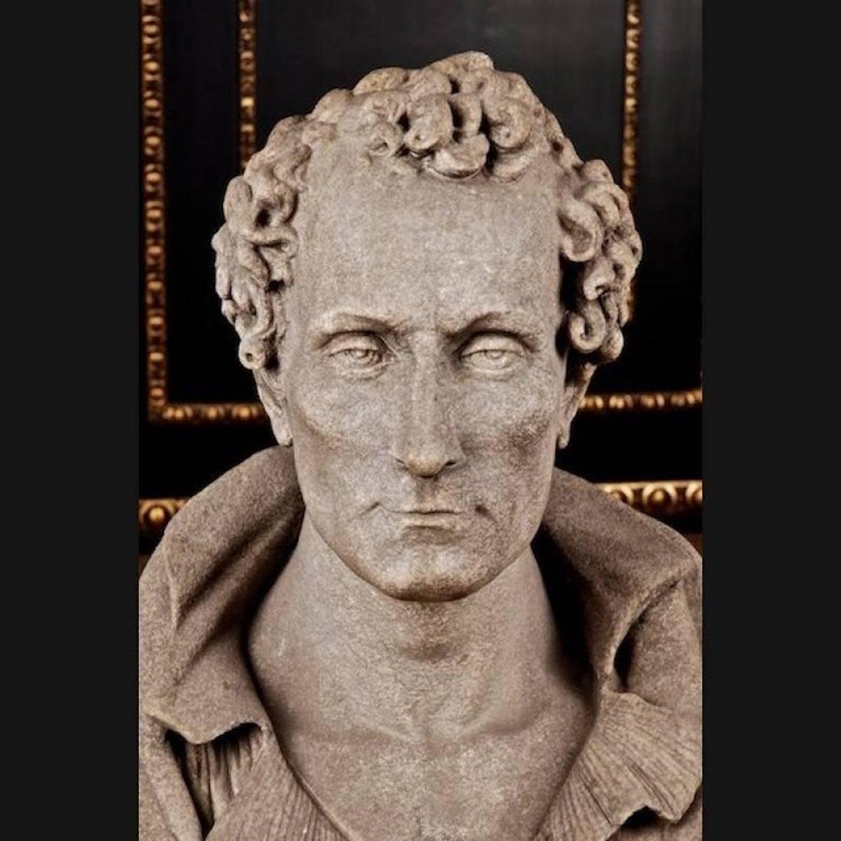 Pietra Busto neoclassico in marmo Thorwaldsen del XIX secolo in vendita