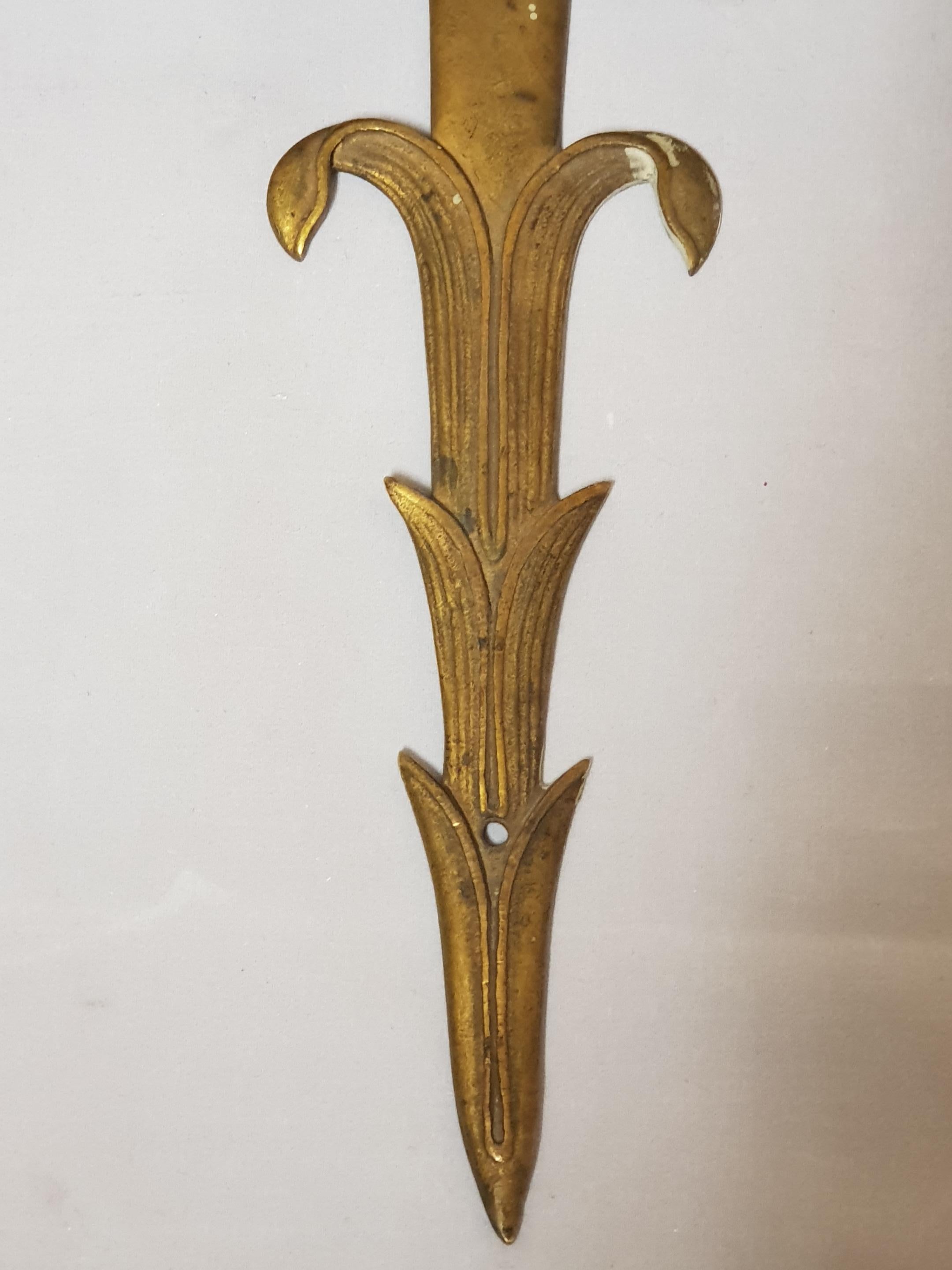 19th Century Neoclassical Pair of Gilt Bronze Appliques (Vergoldet)