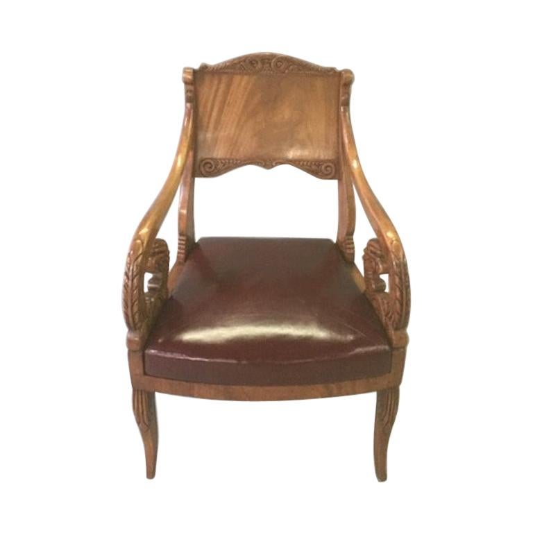 19th Century Neoclassical Russian Armchair For Sale
