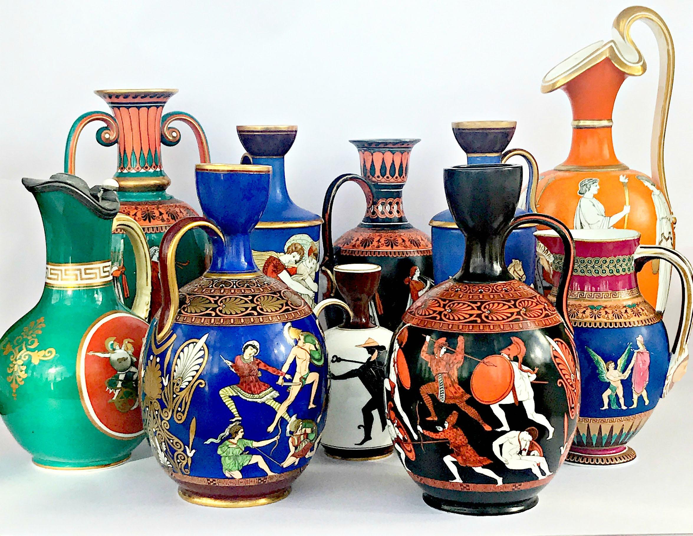 British 19th Century Neoclassical Samuel Alcock & Co. Porcelain Vase