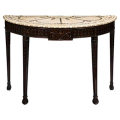 19th Century Neoclassical Scagliola Marble Console Table