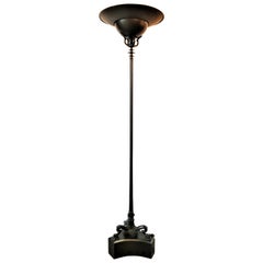 Used 19th C. Neoclassical Side corner Floor Torch Lamp Pompeian S Ceiling Light LA CA