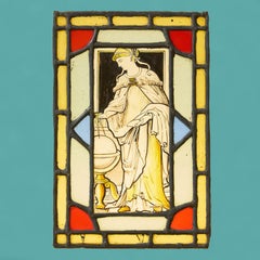 19th Century Neoclassical Stained Glass Window