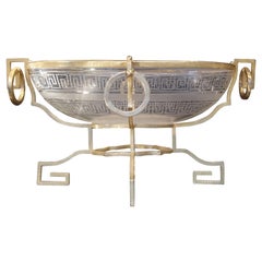 19th Century Neoclassical style, Baccarat Crystal an Bronze Centre De Table, Cup
