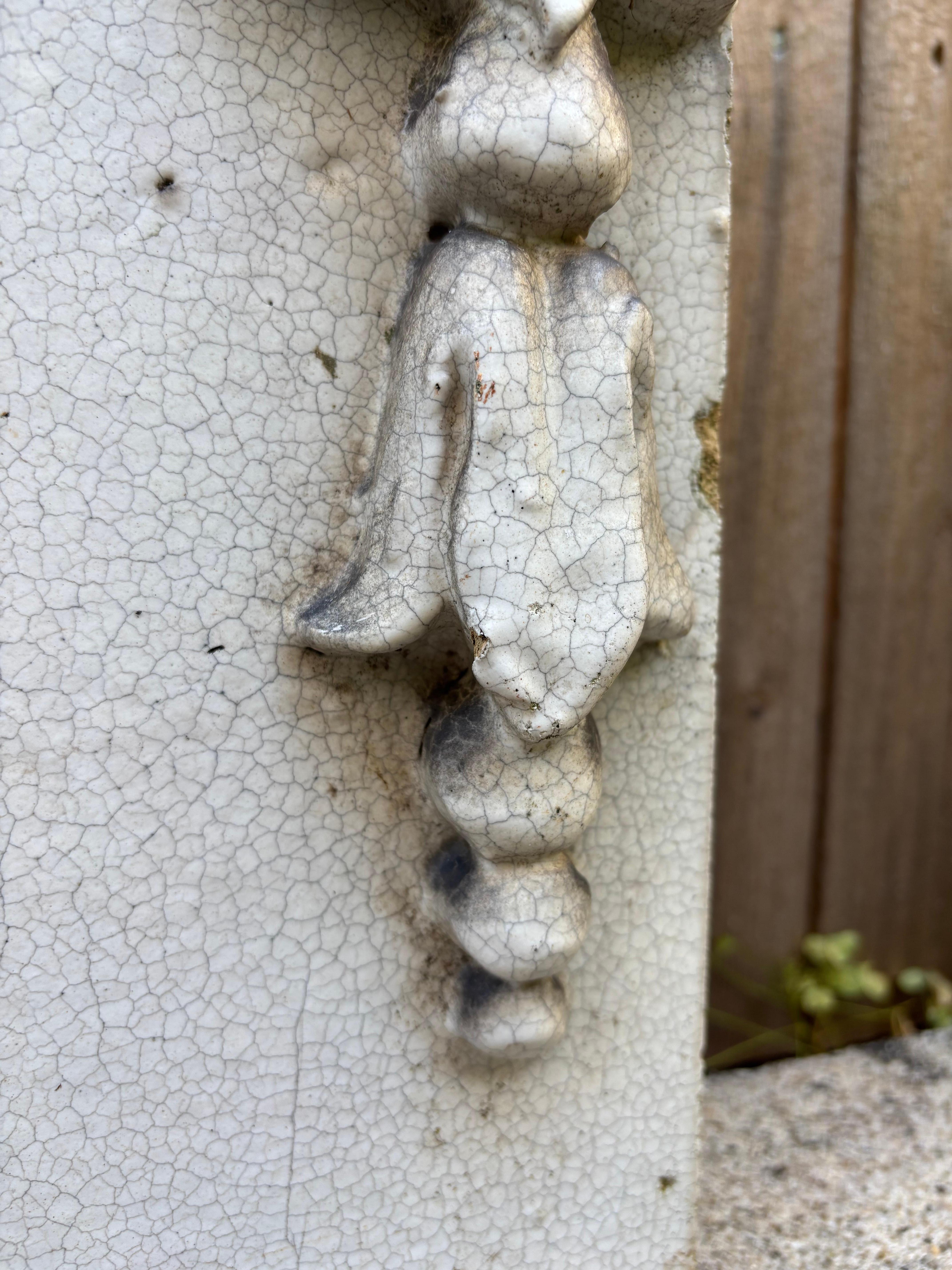 19th Century Neoclassical Style Glazed Terracotta Architectural Element For Sale 9