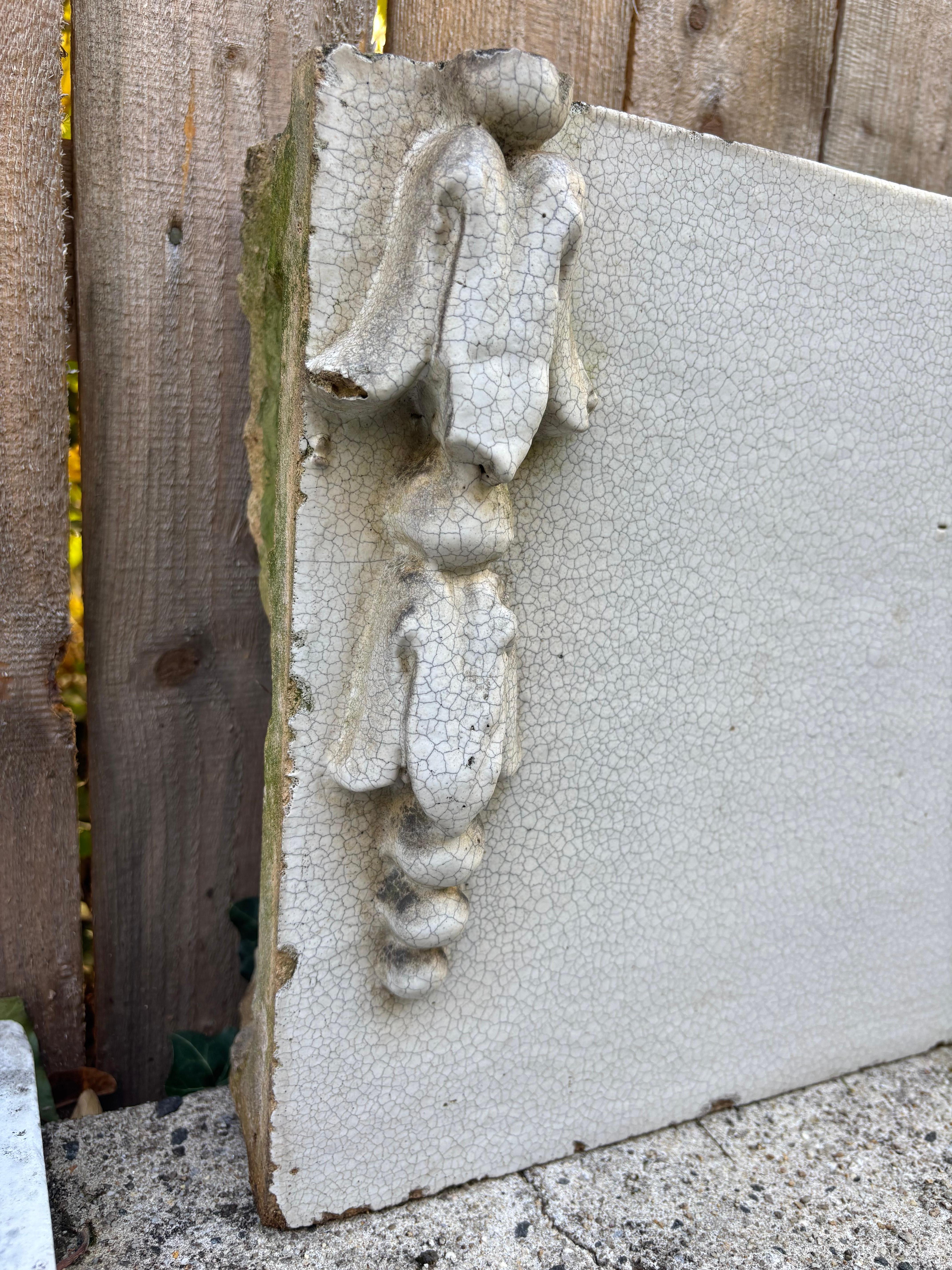 19th Century Neoclassical Style Glazed Terracotta Architectural Element In Good Condition For Sale In Stamford, CT