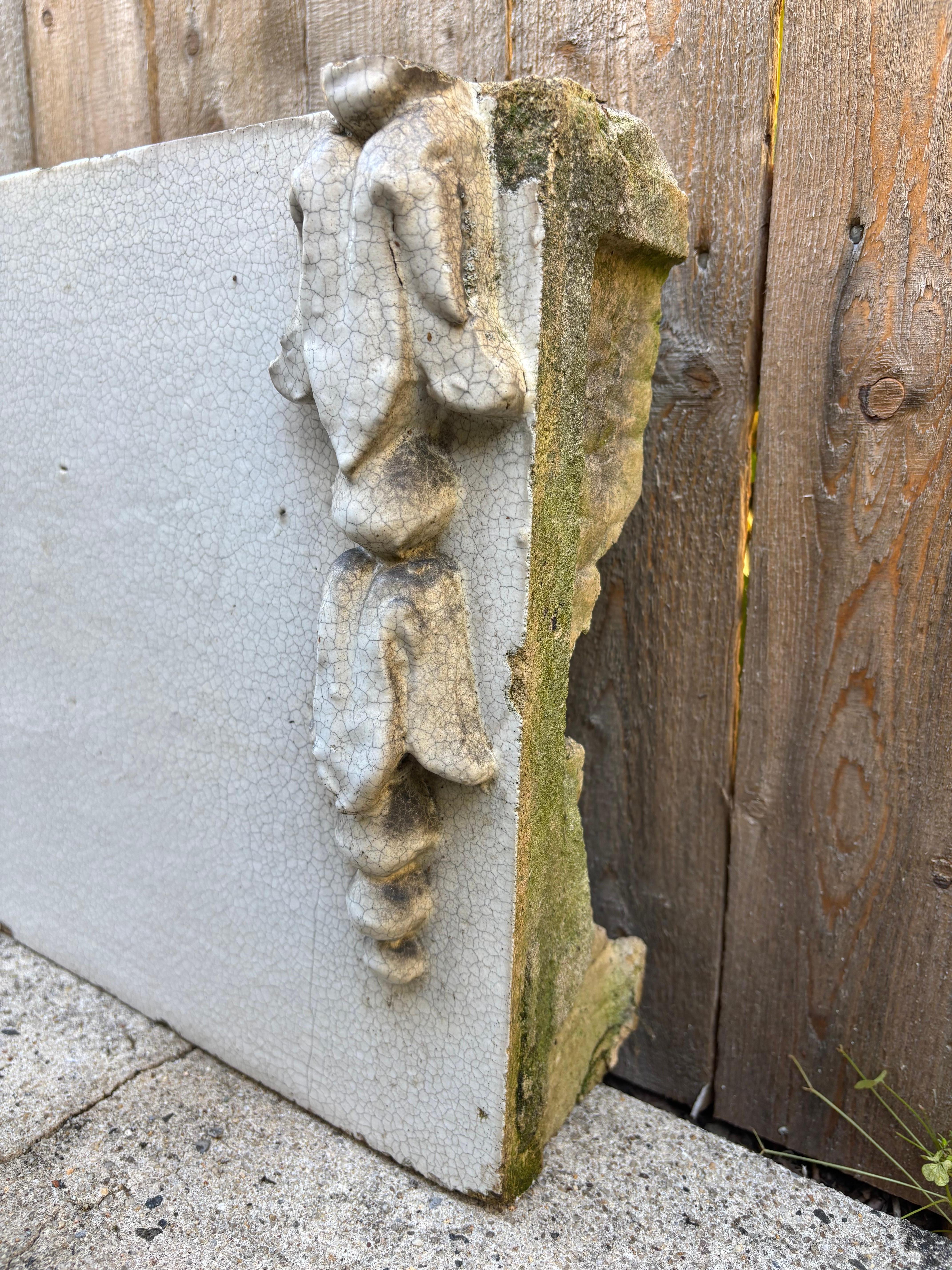 19th Century Neoclassical Style Glazed Terracotta Architectural Element For Sale 5