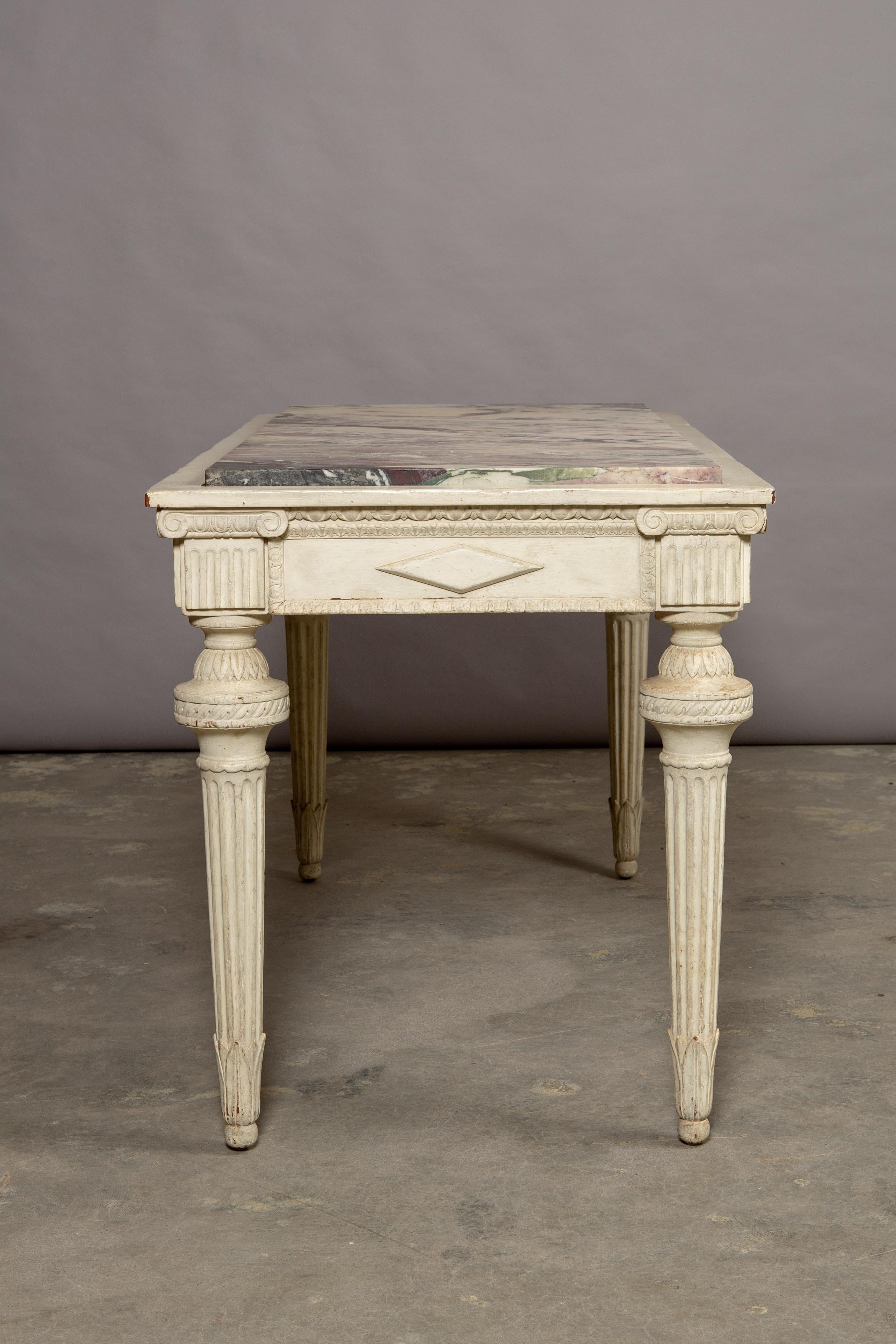 19th Century Neoclassical Style Marble-Top Table 4