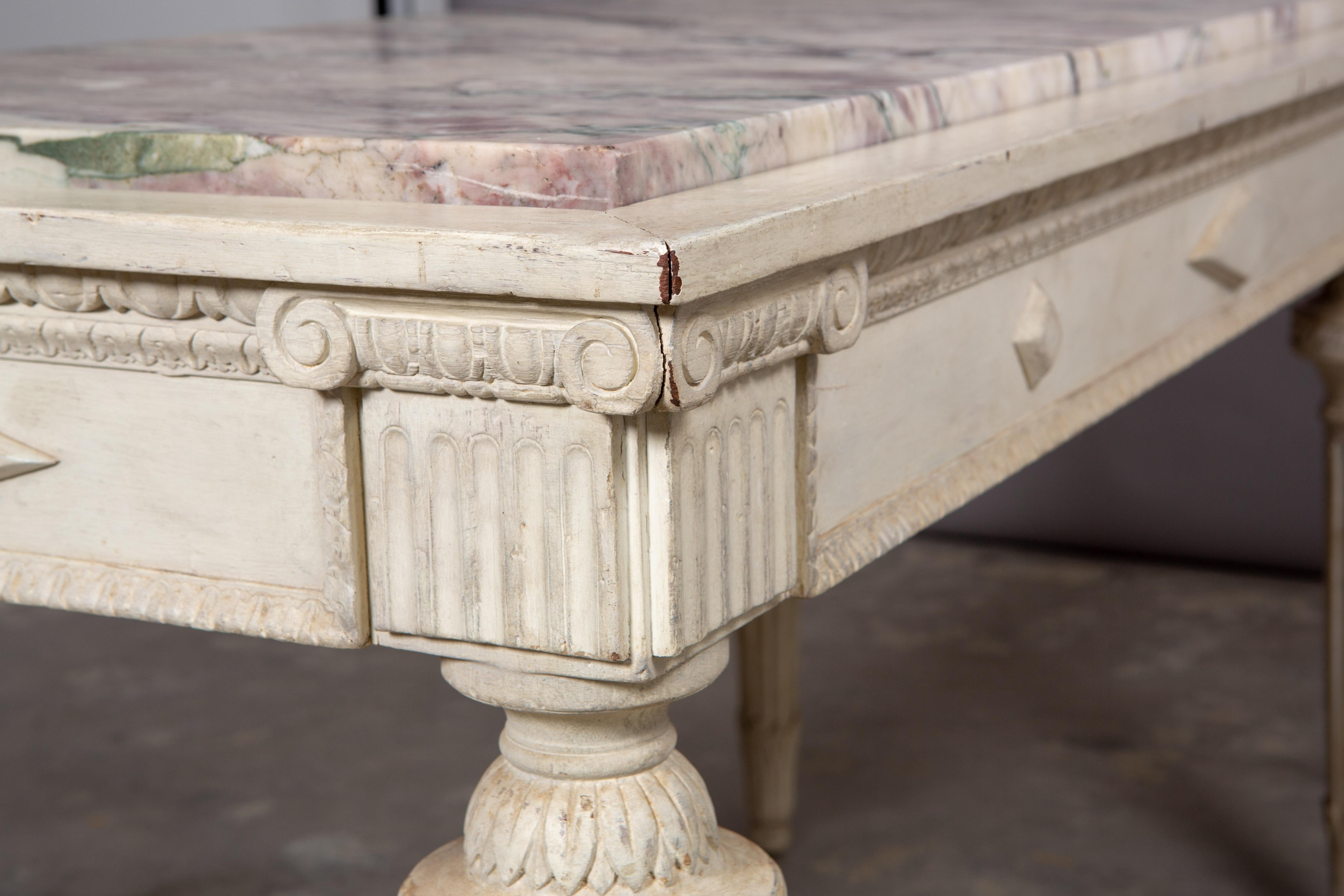 19th Century Neoclassical Style Marble-Top Table 5