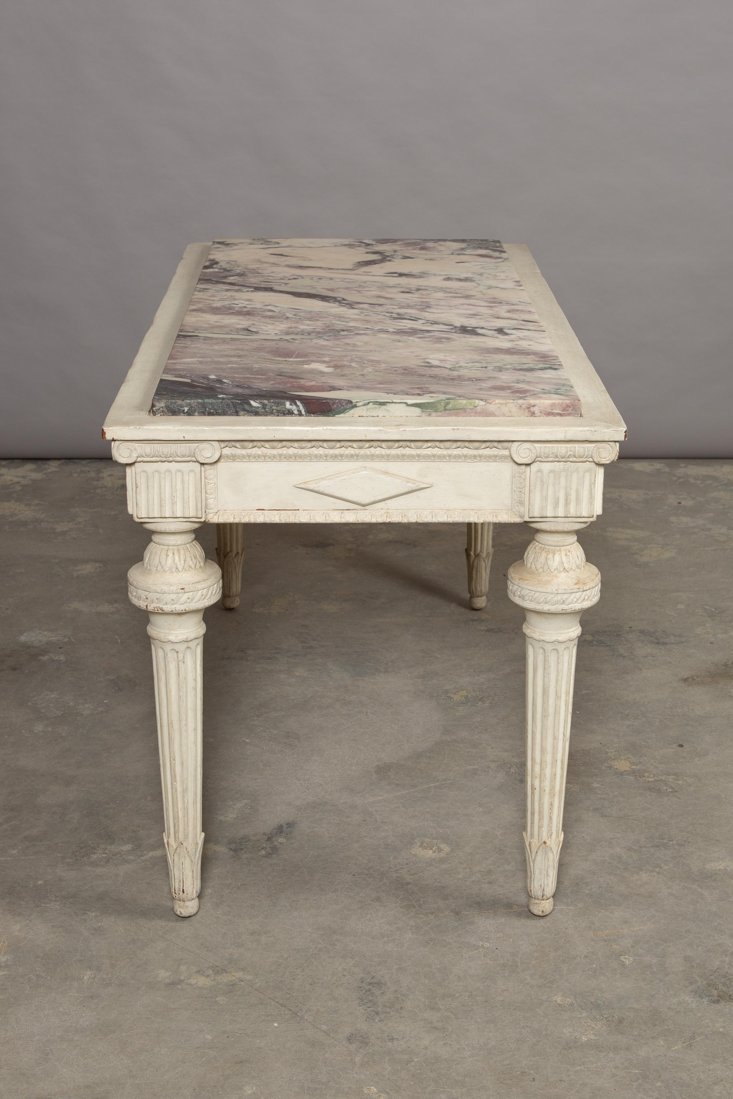 19th Century Neoclassical Style Marble-Top Table 8