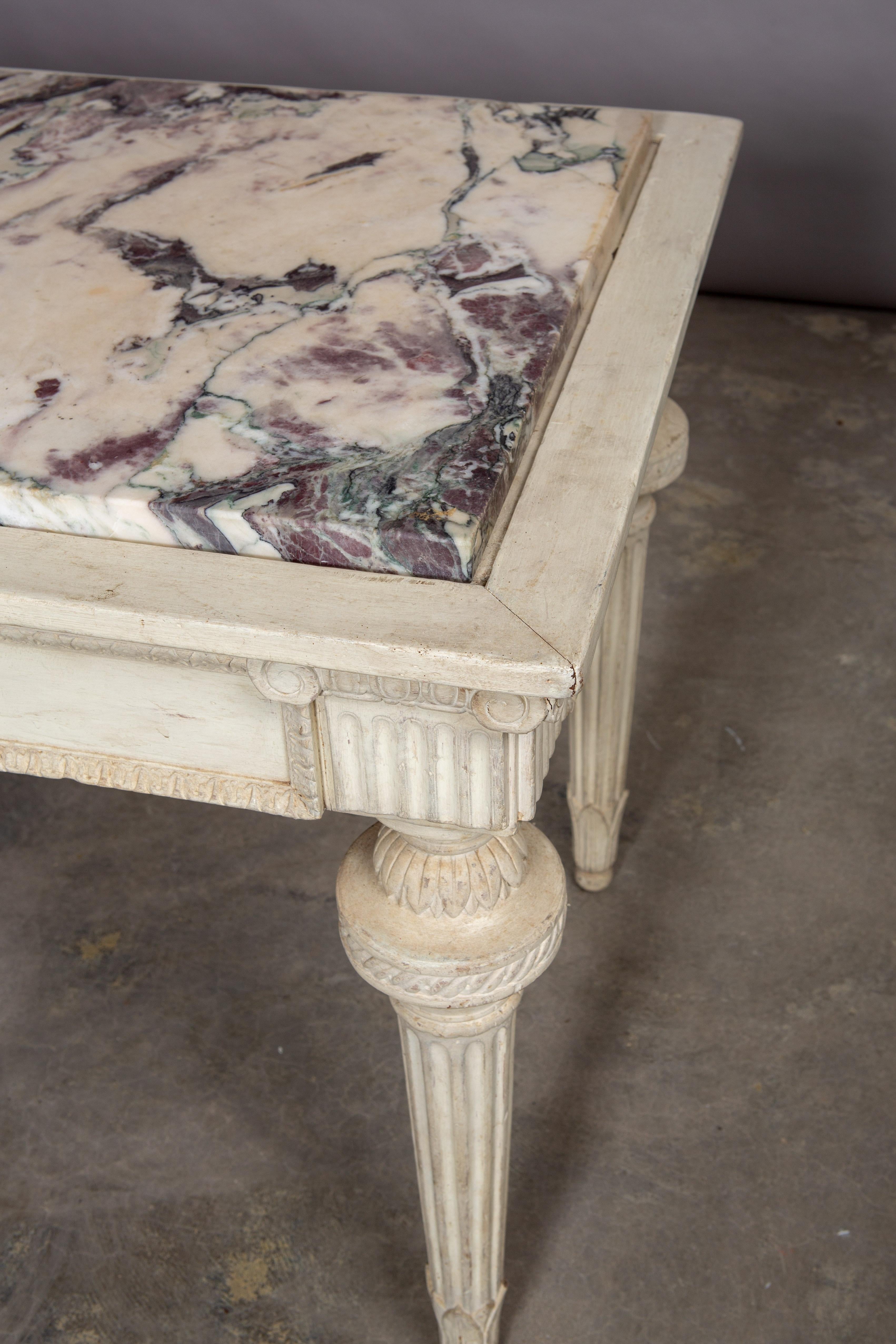 19th Century Neoclassical Style Marble-Top Table In Good Condition In New York, NY
